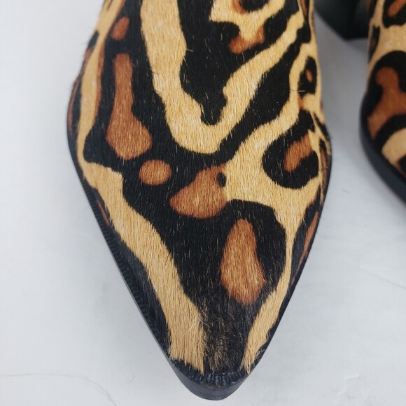 L. Paolo Womens Ankle Booties cheetah print with real fur Size 6.5 - Picture 5 of 16